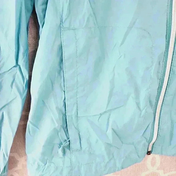Columbia Blue Full Zip Windbreaker Hoodie Jacket women's M - Picture 4 of 11